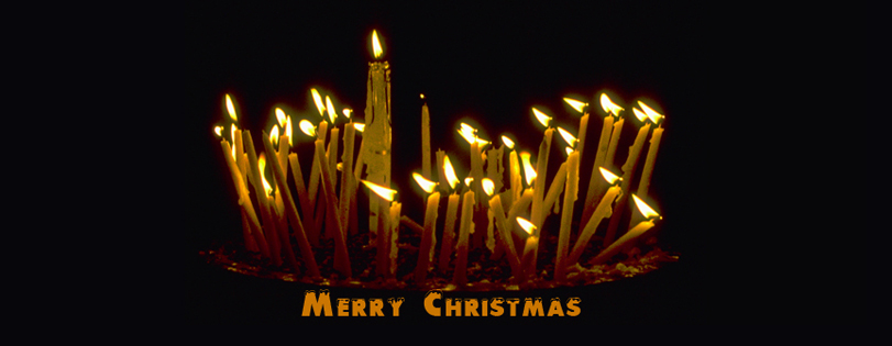 Christmas peace message - Candles in the Church of the Nativity, Bethlehem. 1999.